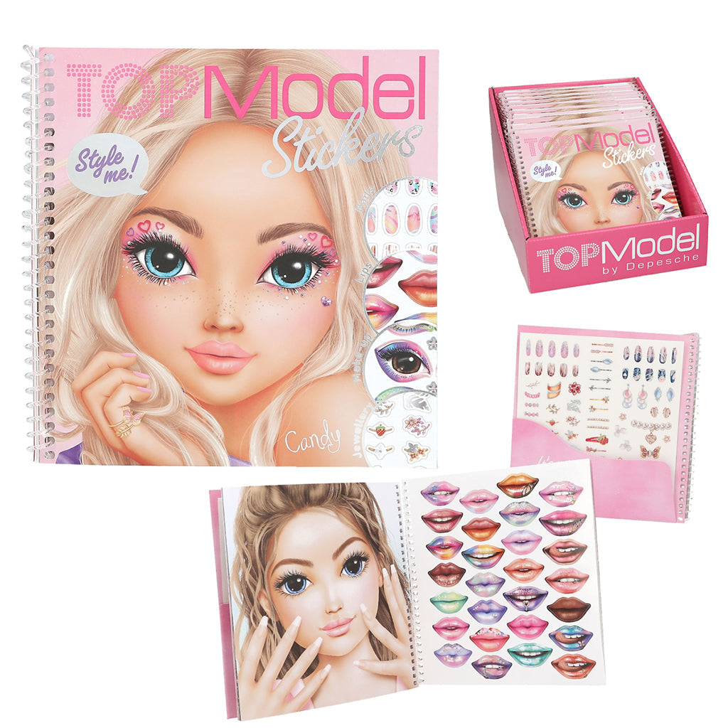 TopModel Dress Me Up face stickerbok, Klistremerkebok