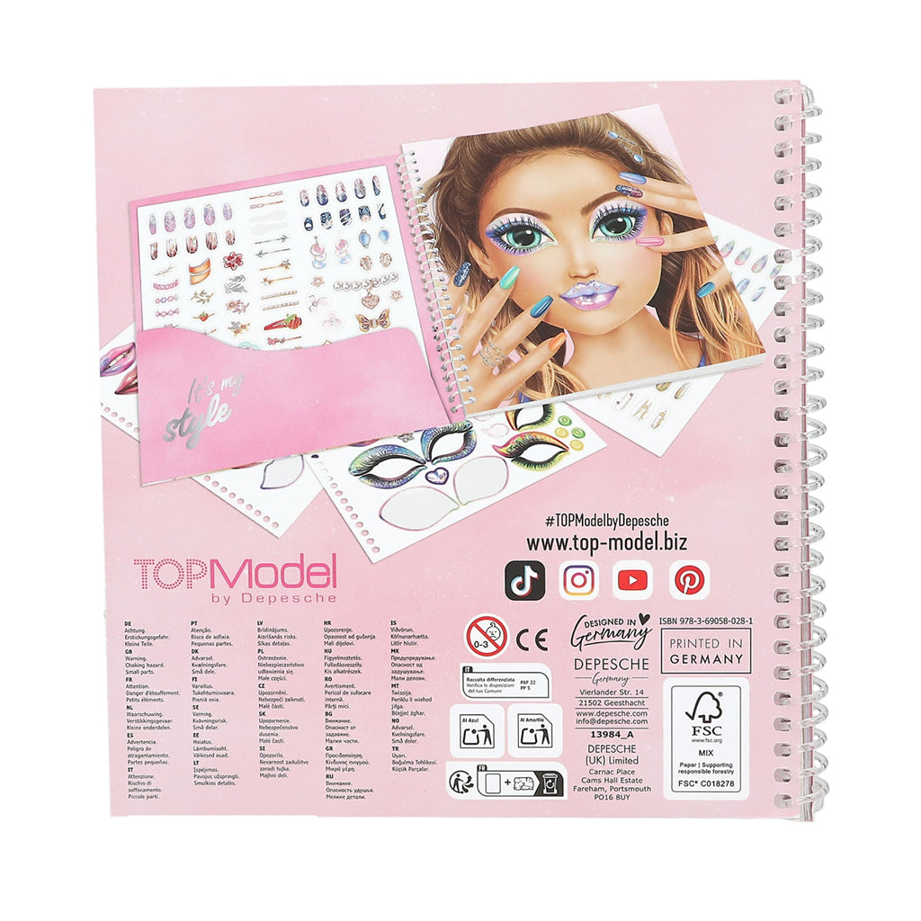 TopModel Dress Me Up face stickerbok, Klistremerkebok