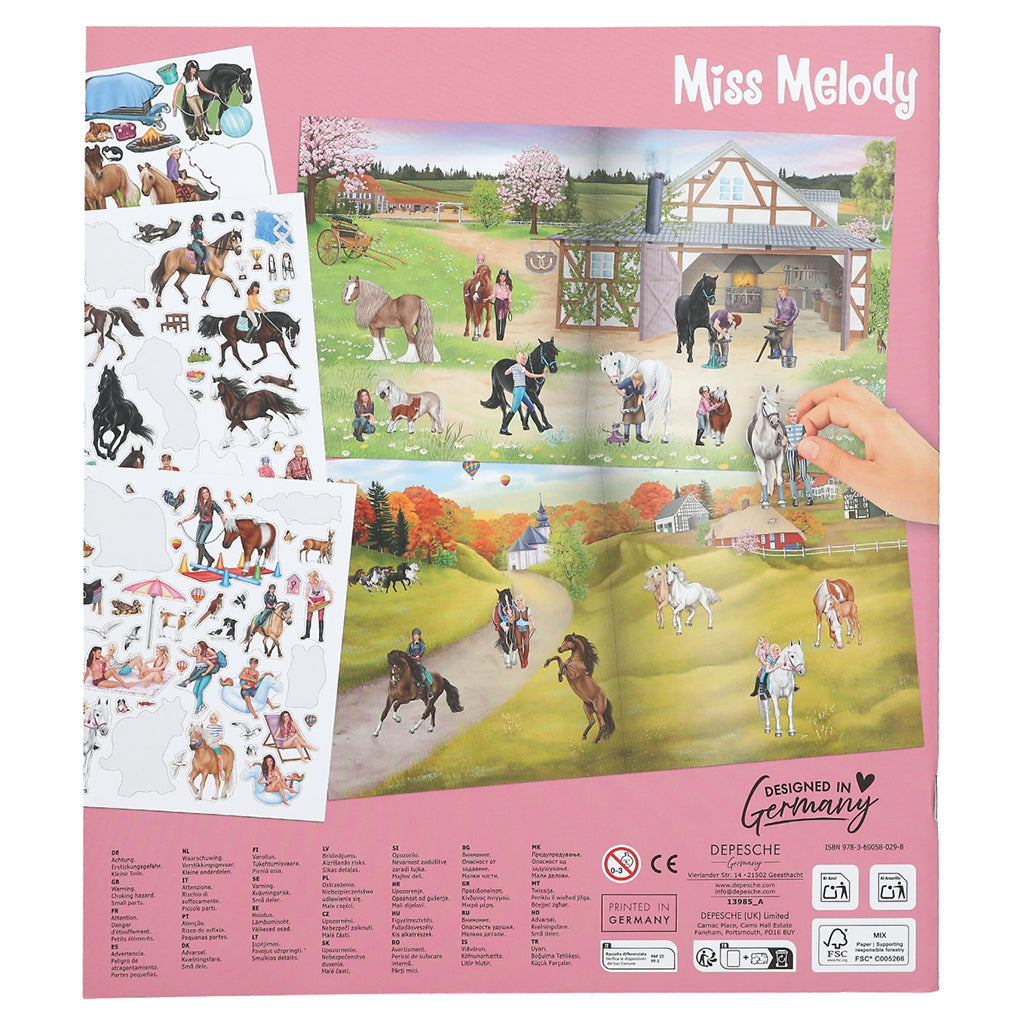 Miss Melody Klistremerkebok