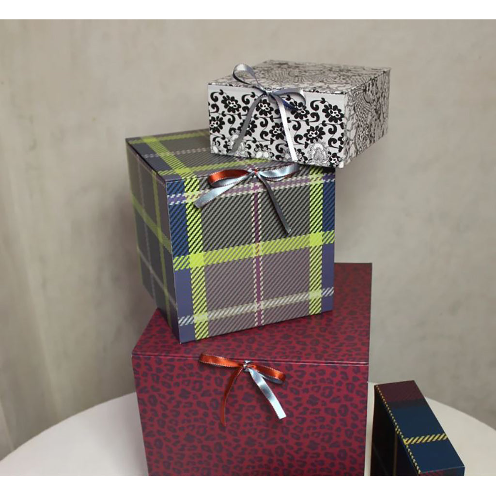 Daisy Boxes, Big Box Art Deco - Tartan Lilac