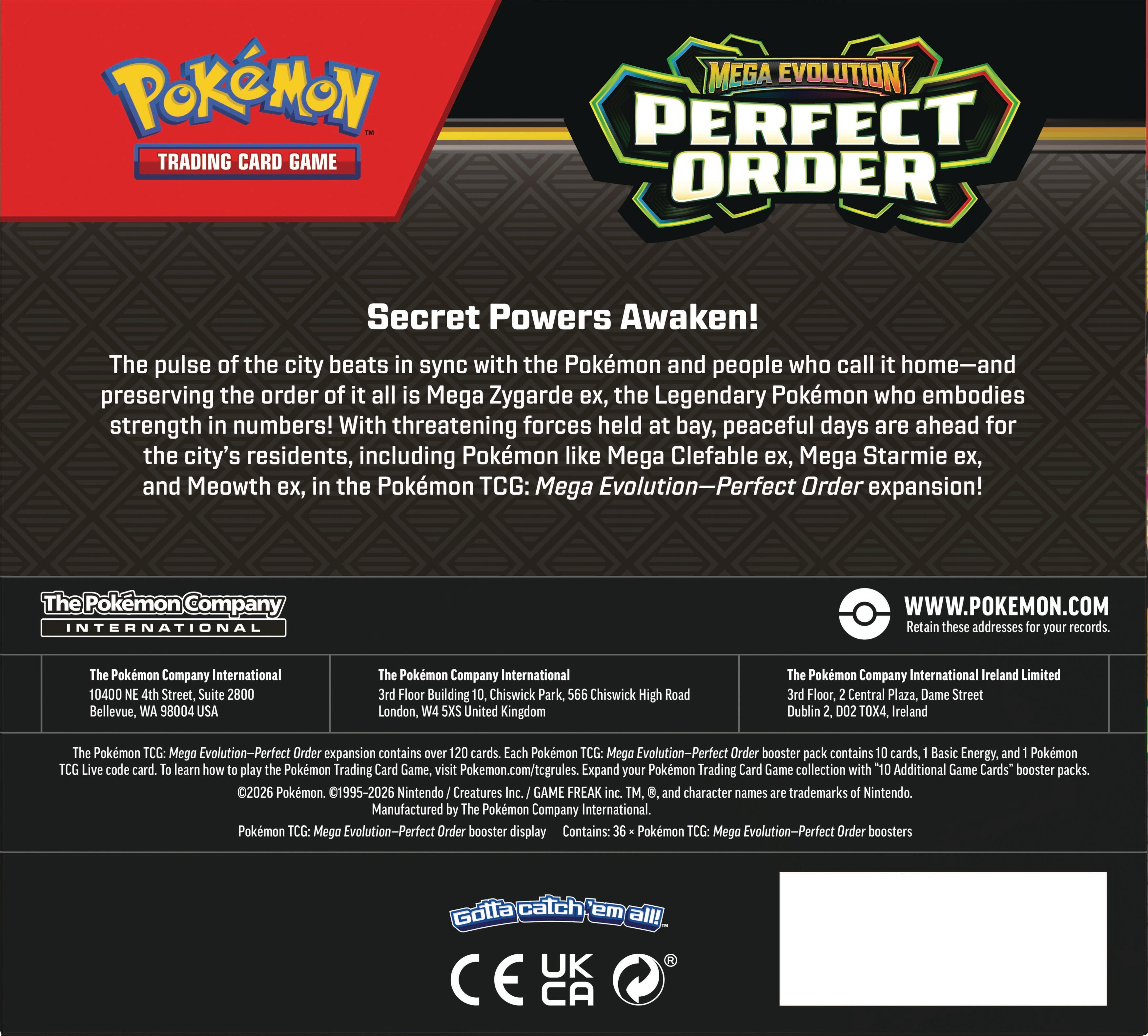 Pokémon TCG Mega Evolution Perfect Order booster
