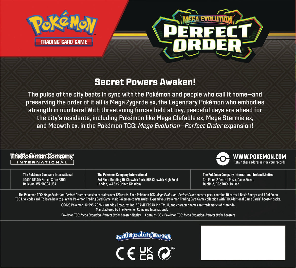Pokémon TCG Mega Evolution Perfect Order booster