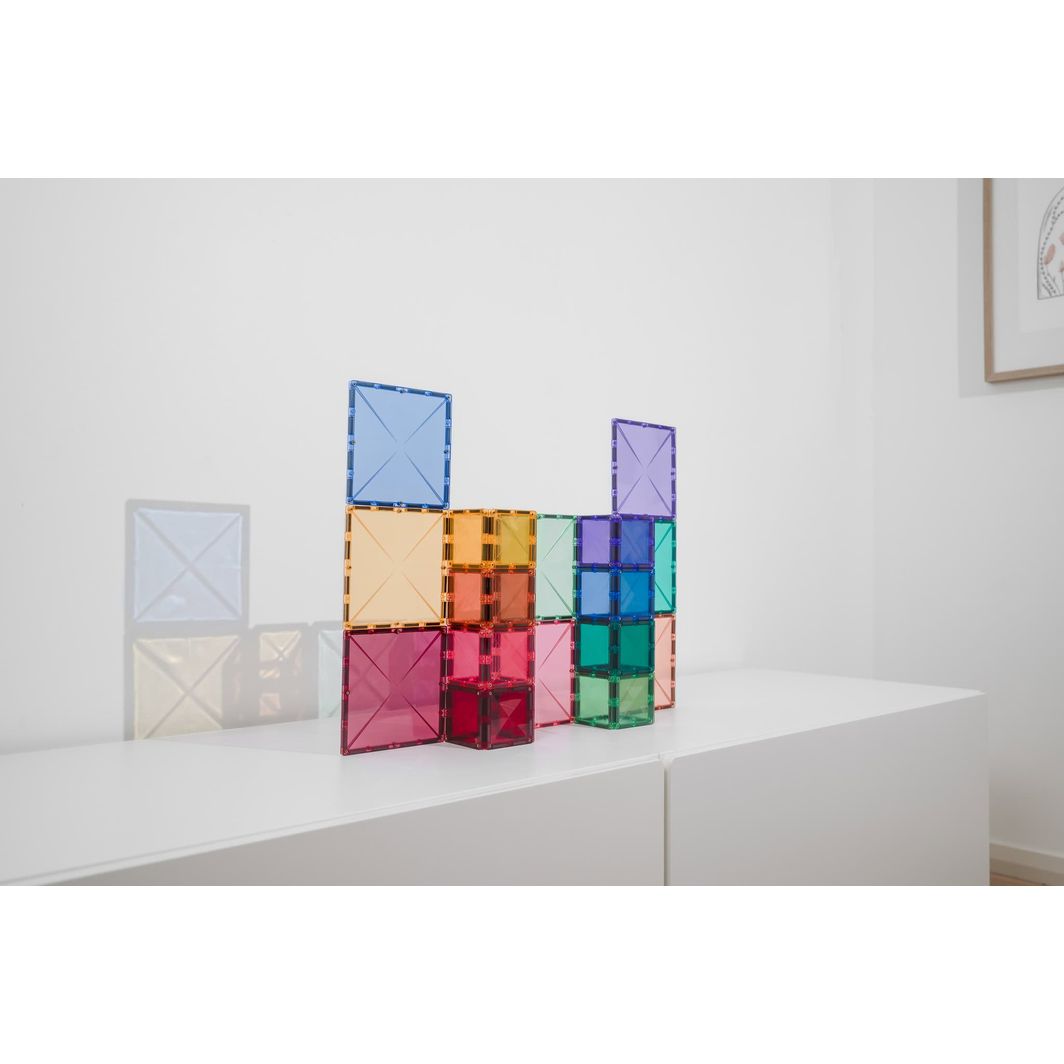 Connetix Square Pack, Magnetisk byggesett m. 40 deler - Pastell