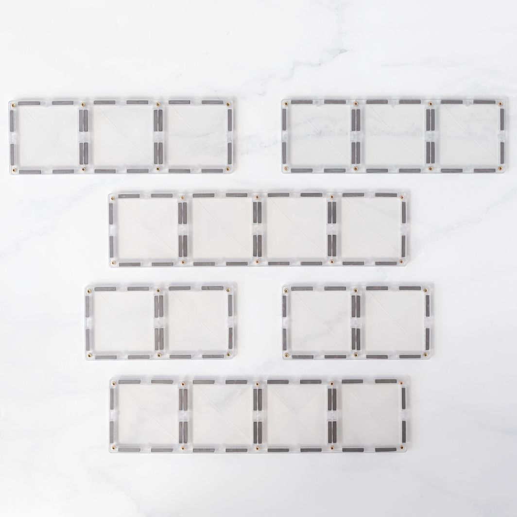 Connetix Ractangle Pack, Magnetisk byggesett med 12 deler - Clear