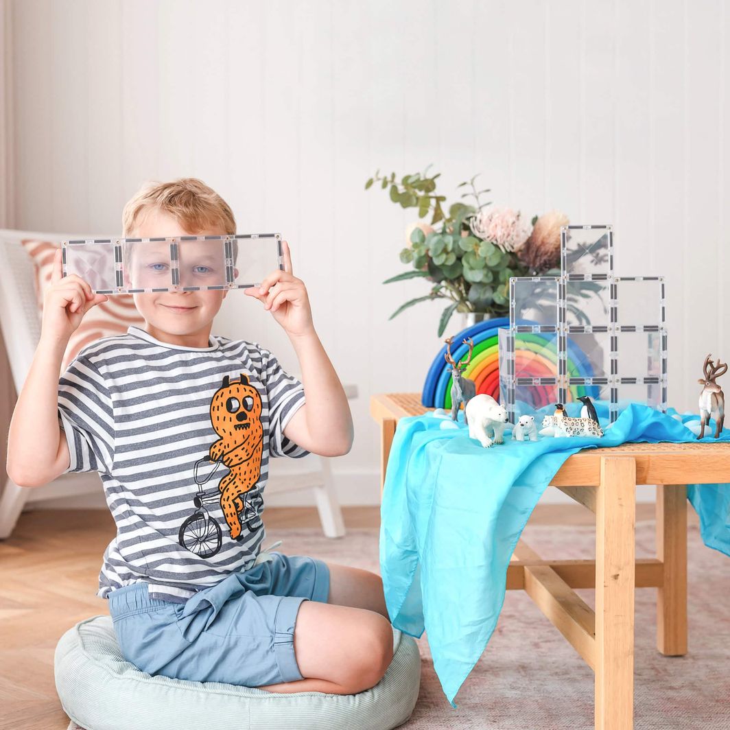 Connetix Ractangle Pack, Magnetisk byggesett med 12 deler - Clear