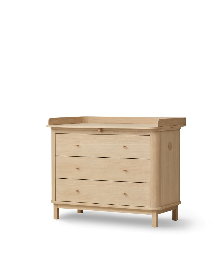 Oliver Furniture Wood puslekommode med stor plade, eg