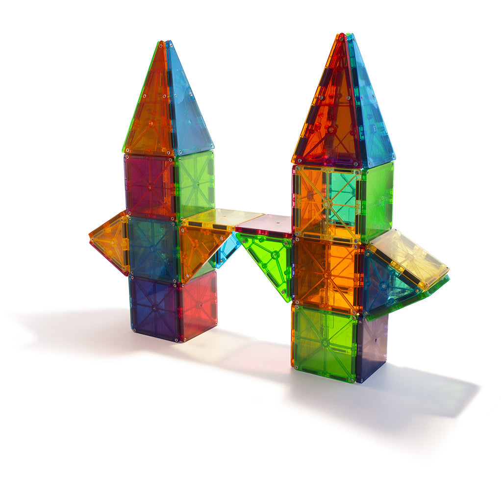 Magna-Tiles Clear Colours, Magnetisk byggesett med 100 deler
