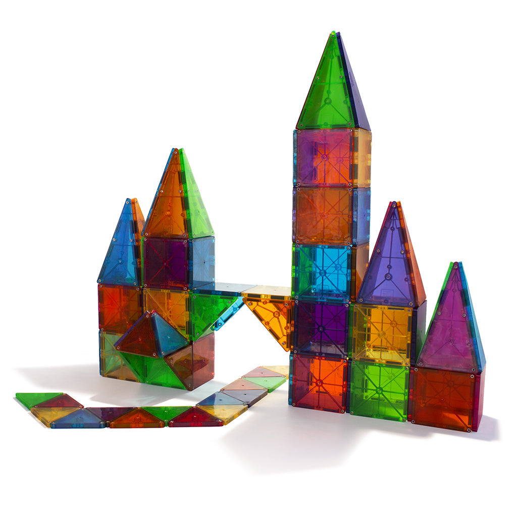 Magna-Tiles Clear Colours, Magnetisk byggesett med 100 deler