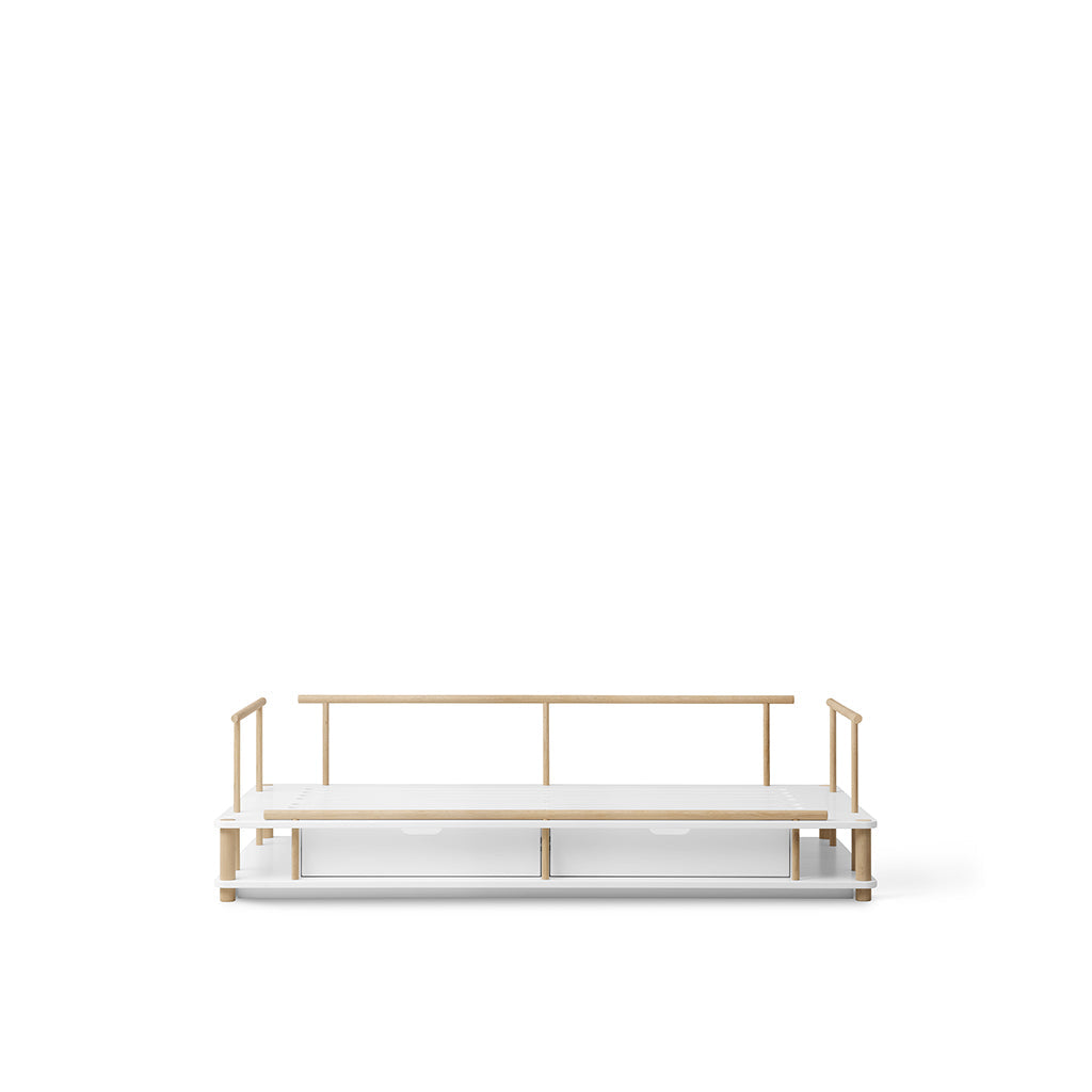 Oliver Furniture, Camp sofaseng - Hvit/eik