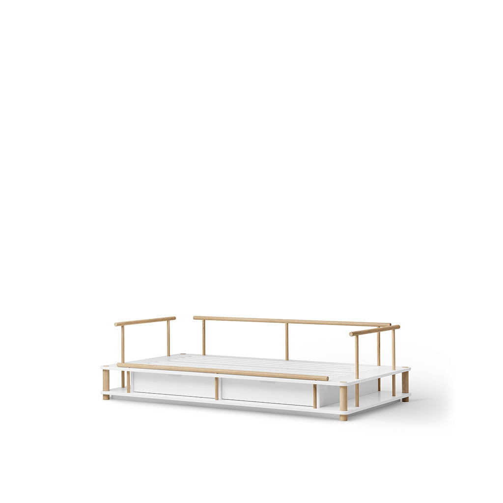 Oliver Furniture, Camp sofaseng - Hvit/eik