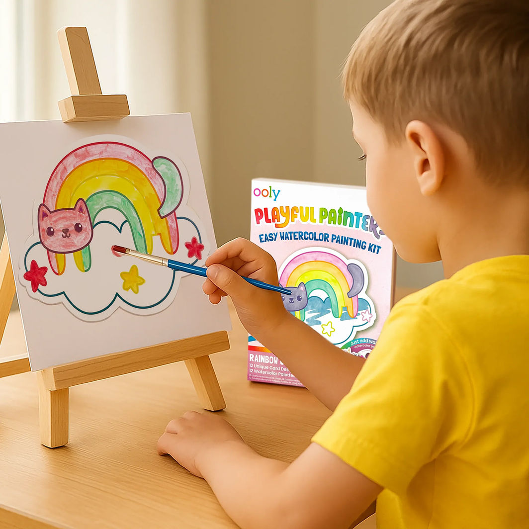 Ooly Vannfargesett, Rainbow Cuties - Playful Painters