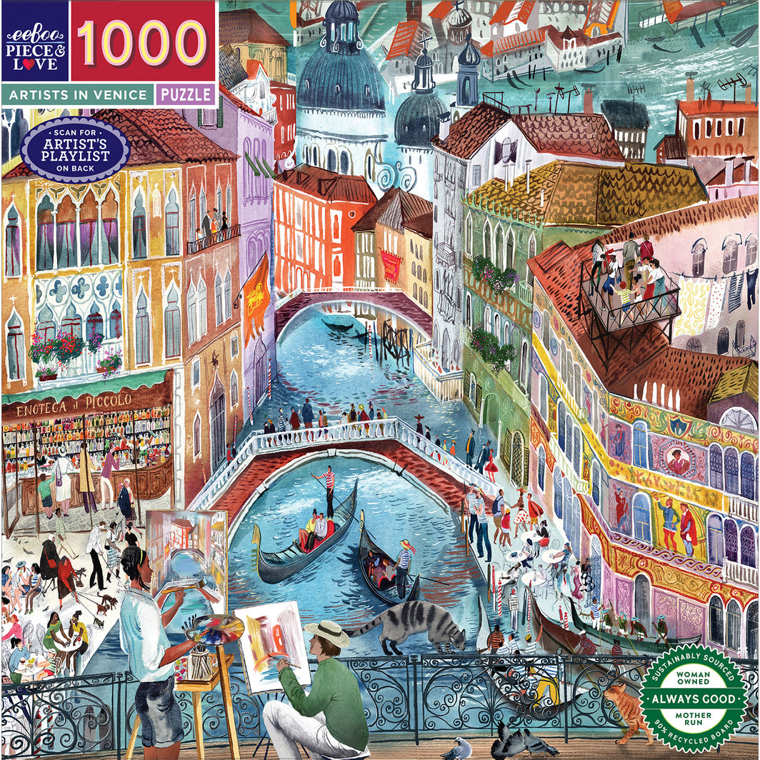 eeBoo Puslespill 1000 brikker, Artists in Venice