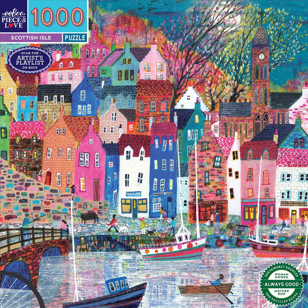 eeBoo Puslespill 1000 brikker, Scottish Isle