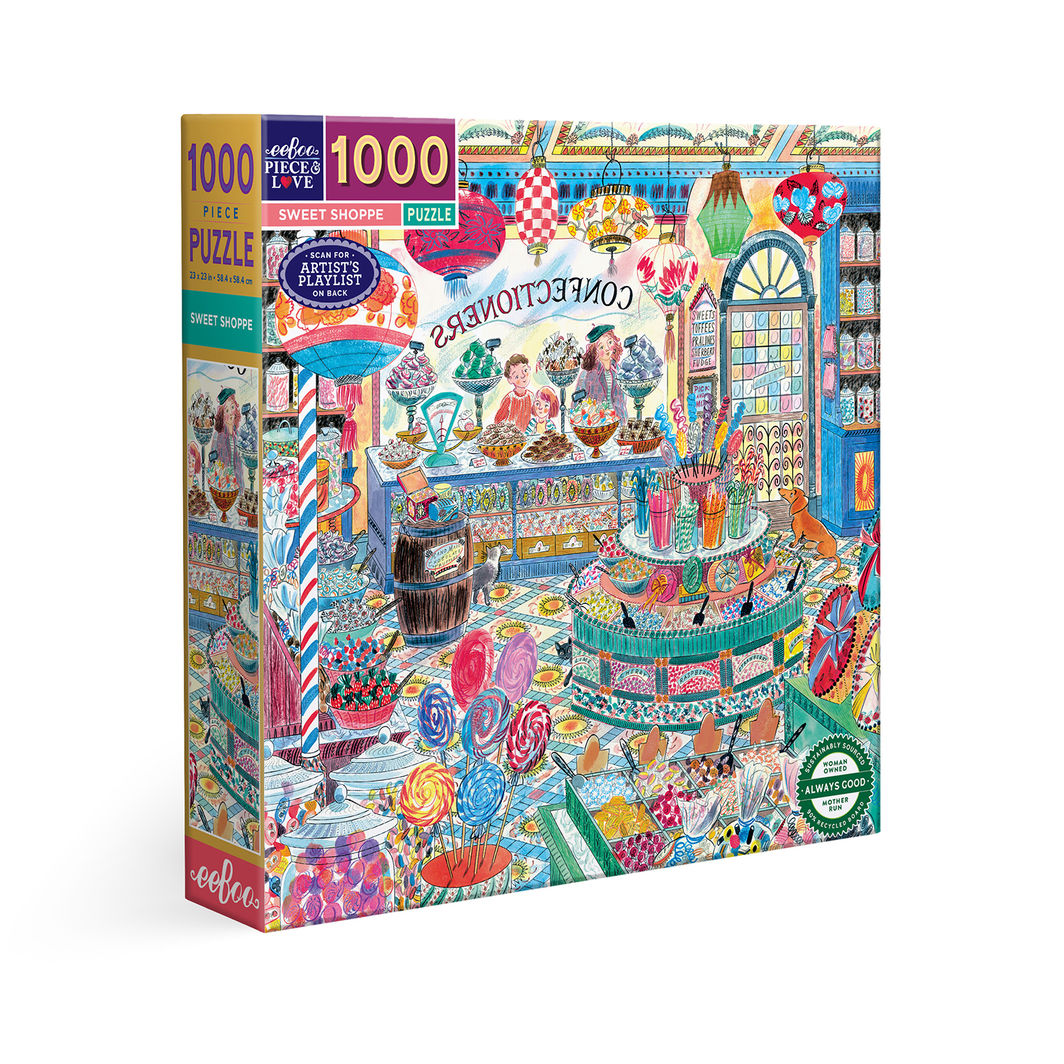 eeBoo Puslespil 1000 brk, Sweet Shoppe