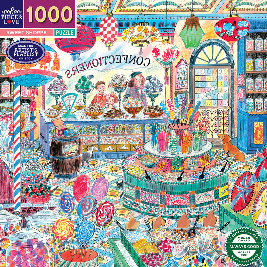 eeBoo Puslespill 1000 brikker, Sweet Shoppe