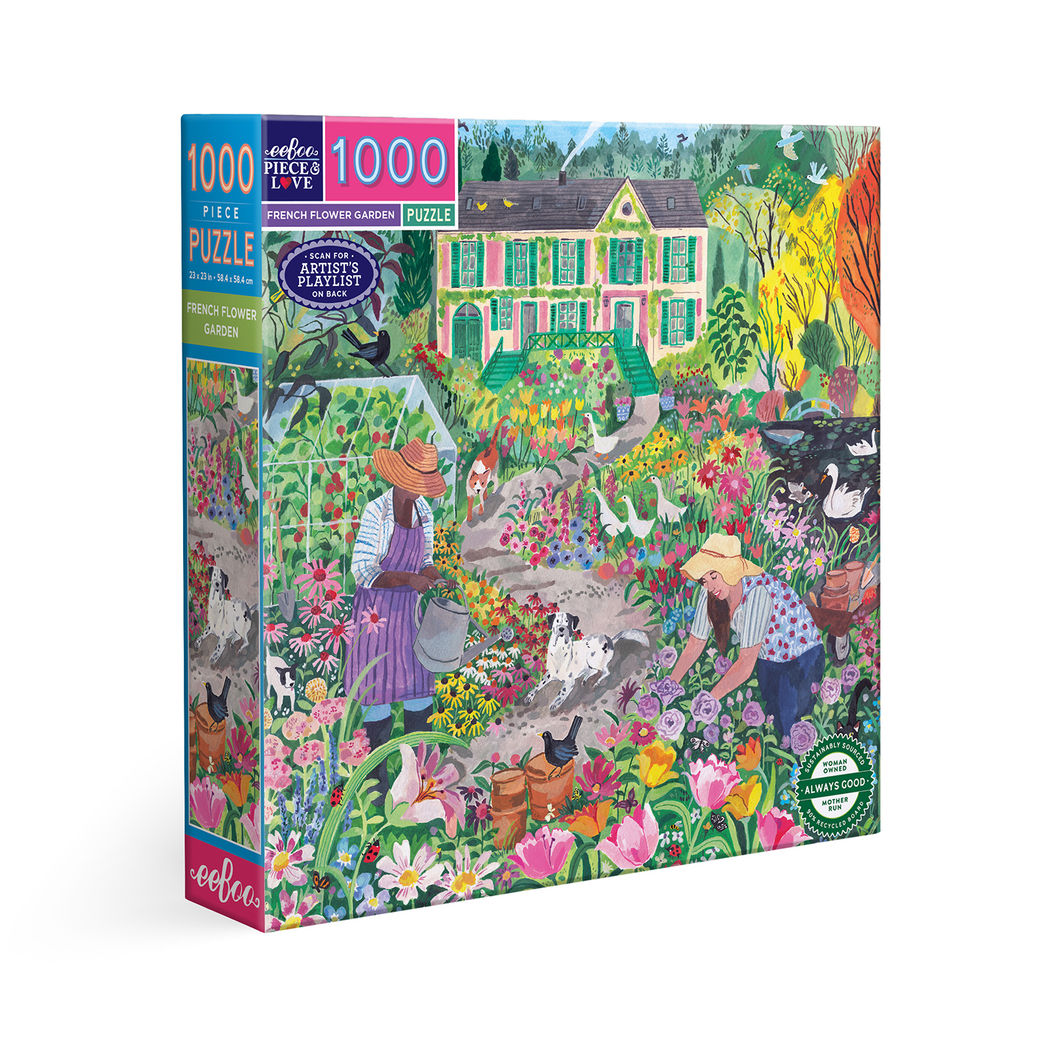 eeBoo Puslespil 1000 brk, French Flower Garden