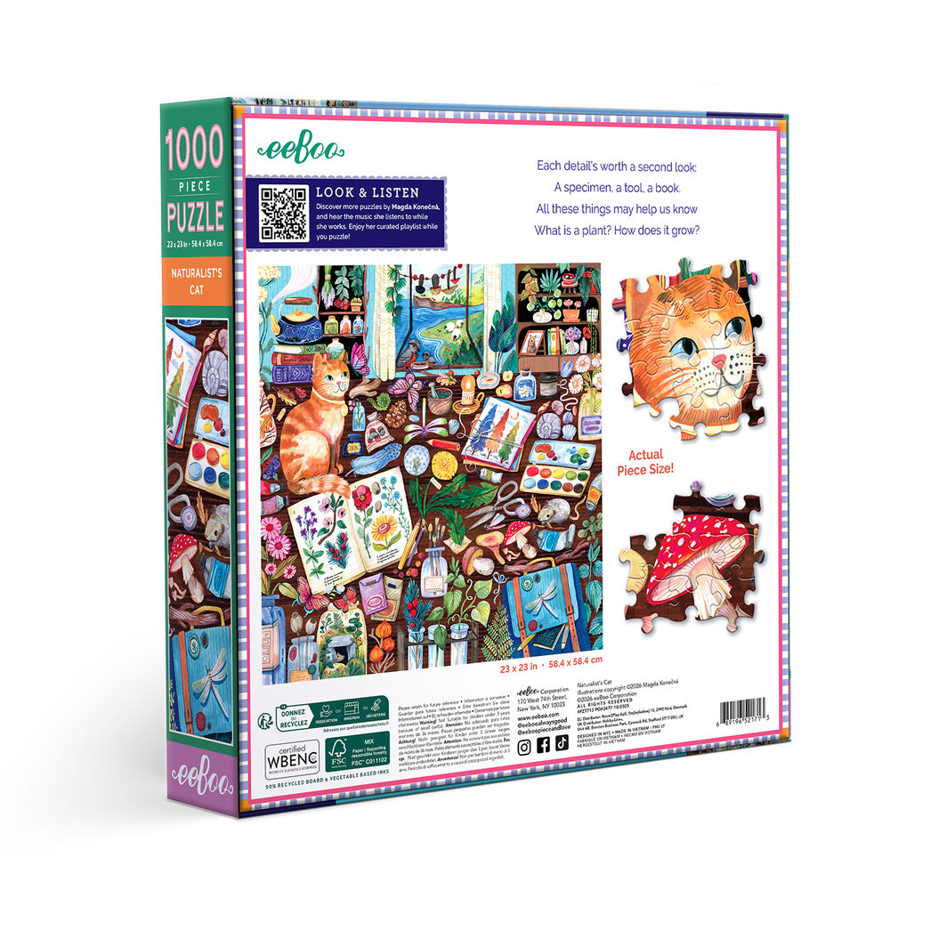eeBoo Puslespill 1000 stk, Naturalist&