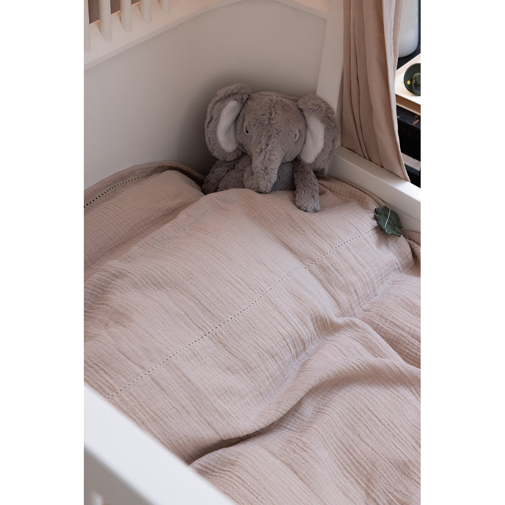 Sebra babysengetøy, musselin - Seabreeze beige