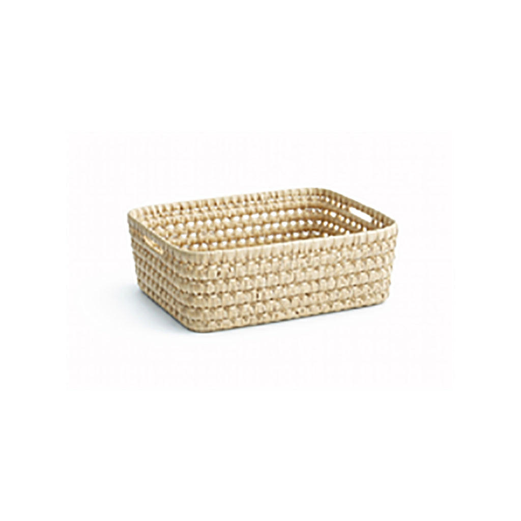 Lubilu kurv av palmeblader, L34 - 34 x 25 x 12 cm