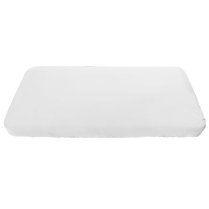 Sebra Junior & Grow strekklaken, økologisk jersey - hvit