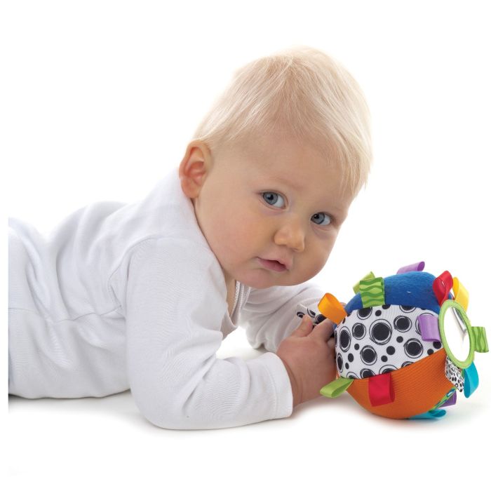 Playgro babyleketøy, ball med merkelapper