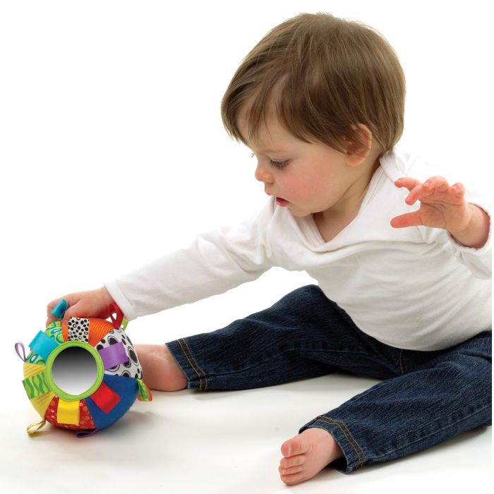 Playgro babyleketøy, ball med merkelapper