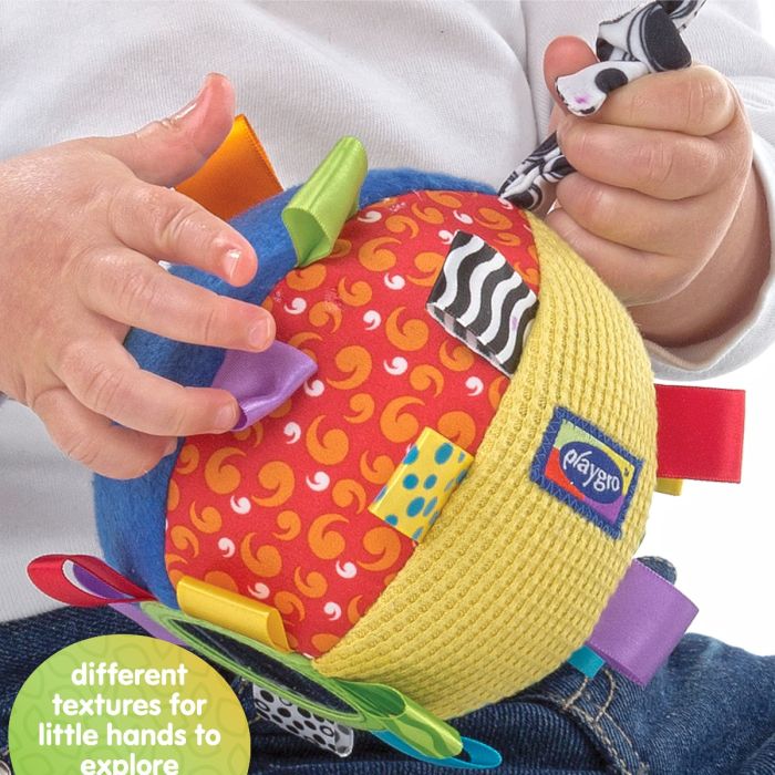 Playgro babyleketøy, ball med merkelapper