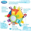 Playgro babyleketøy, ball med merkelapper
