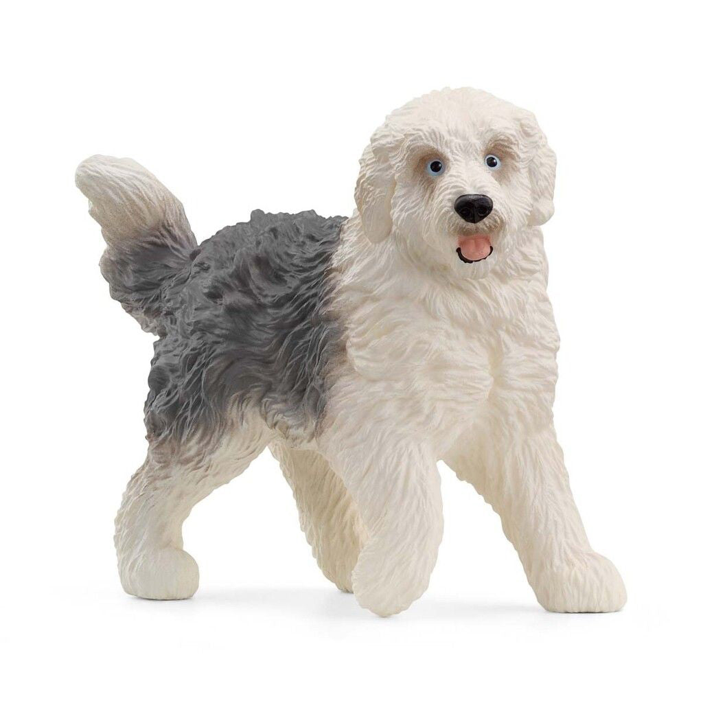 Schleich Old English Sheepdog figur set forfra