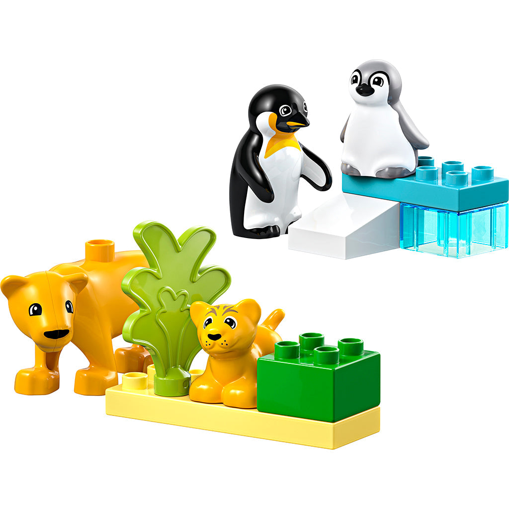 LEGO® DUPLO® Town, Ville dyrefamilier: pingviner og løver