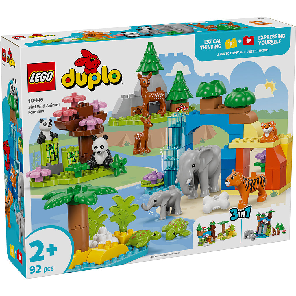 LEGO DUPLO Town, 3-i-1 vilde dyrefamilier byggesæt kasse