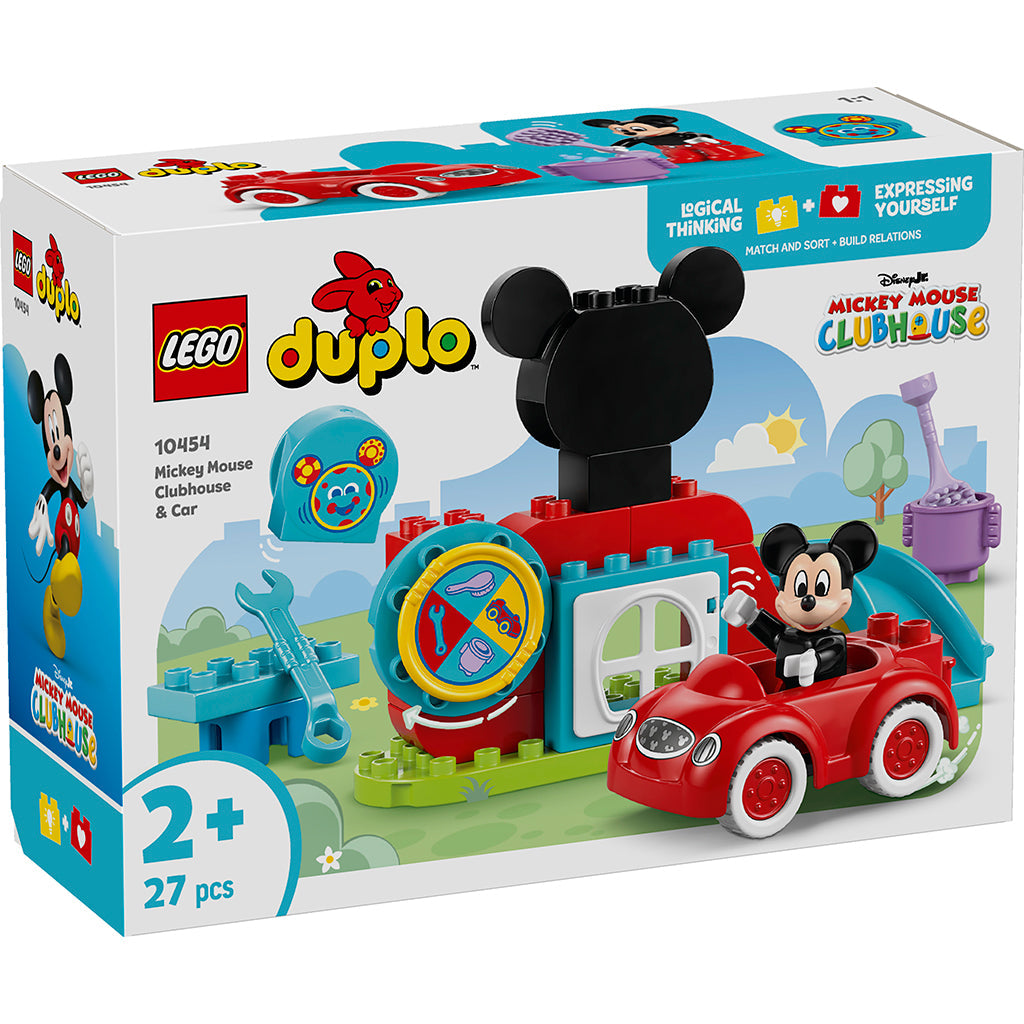 LEGO DUPLO Disney Mickeys klubhus og bil sæt i kassen