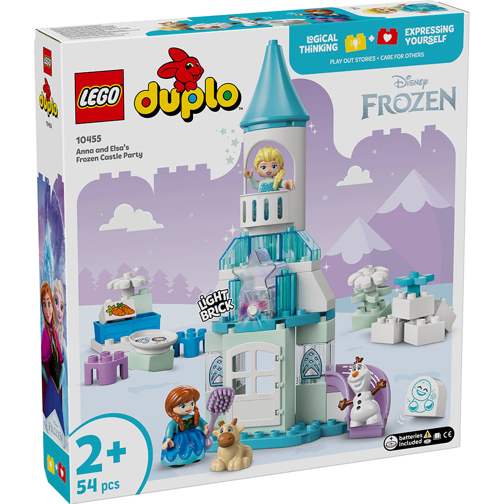 Boxen til LEGO DUPLO Disney Anna og Elsas fest på Frost-slottet.