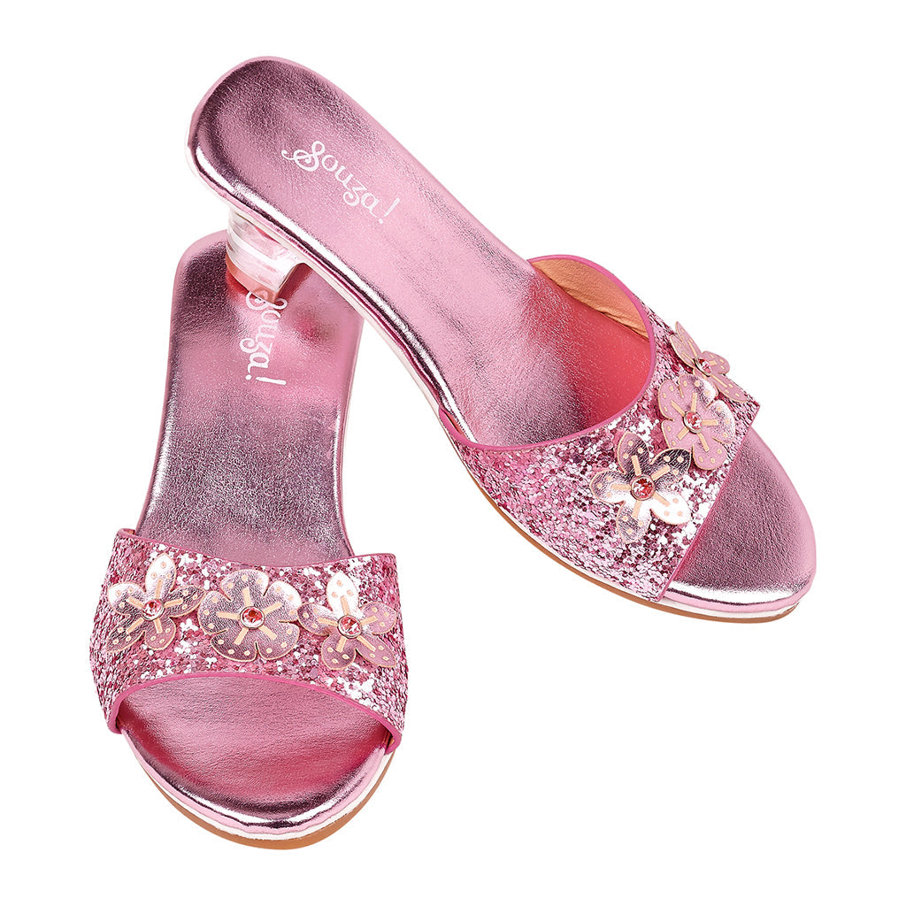 Souza prinsessesko, Mariona slippers med hæl, pink metallic, Str. 24-31