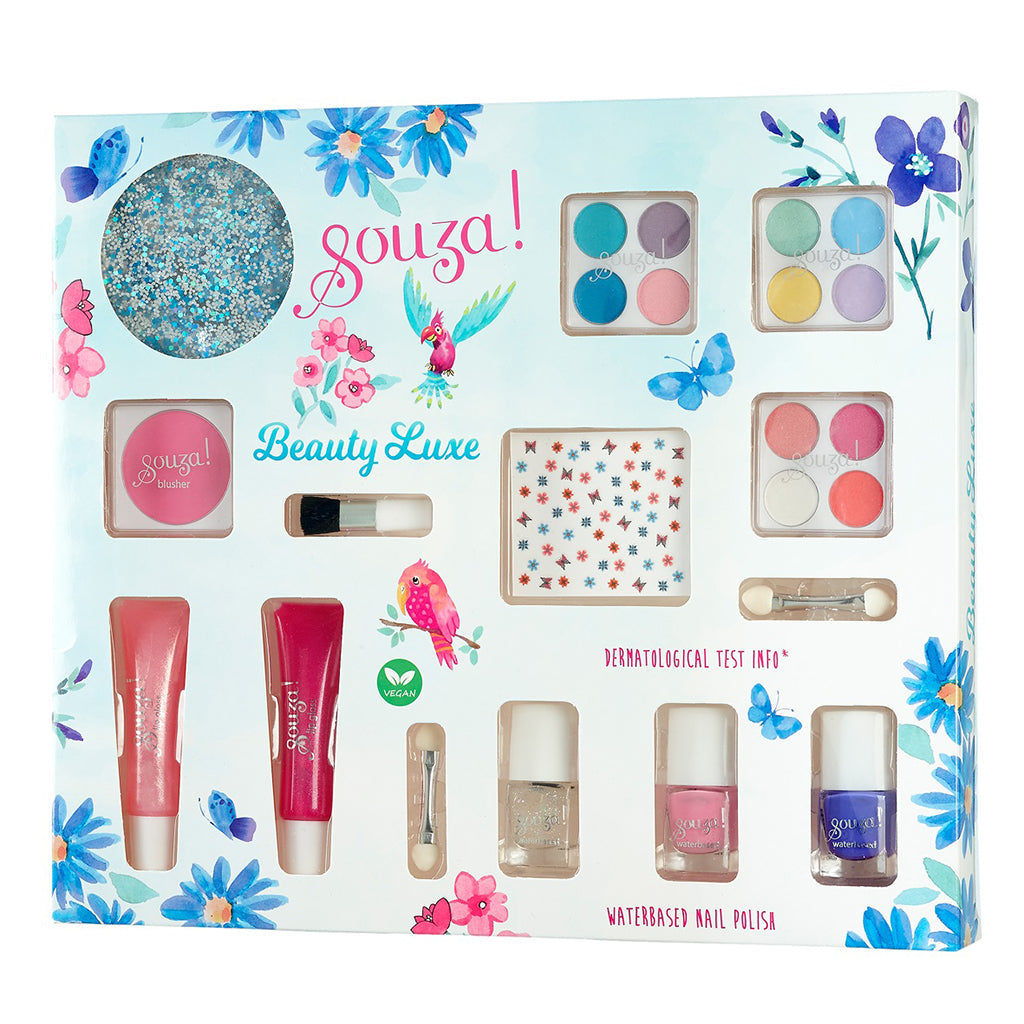 Souza sminkesæt til børn, Beauty Luxe - Blå/sølv hårglimmer