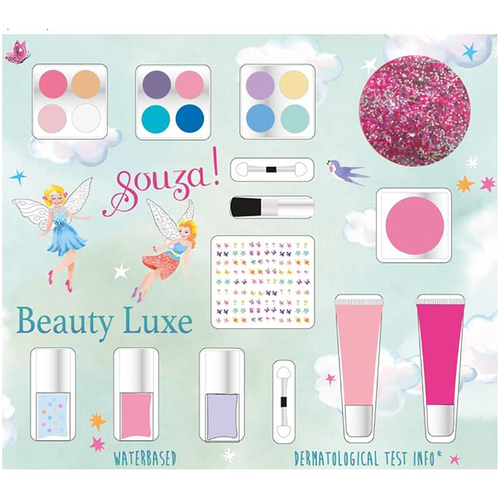 Souza sminkesett for barn, Beauty Luxe - Rosa/sølv hårglimmer