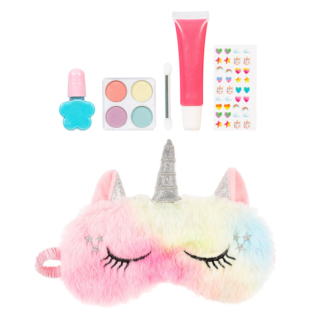 Souza sminkesett for barn, Gaveeske m sminke og øyemaske - Unicorn sleepover