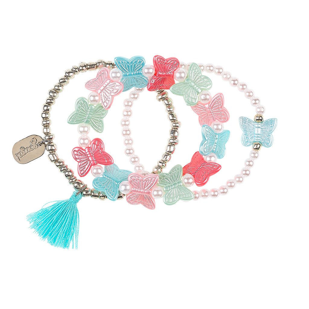 Souza armbånd Zara Butterfly med farverige sommerfugle og kvast