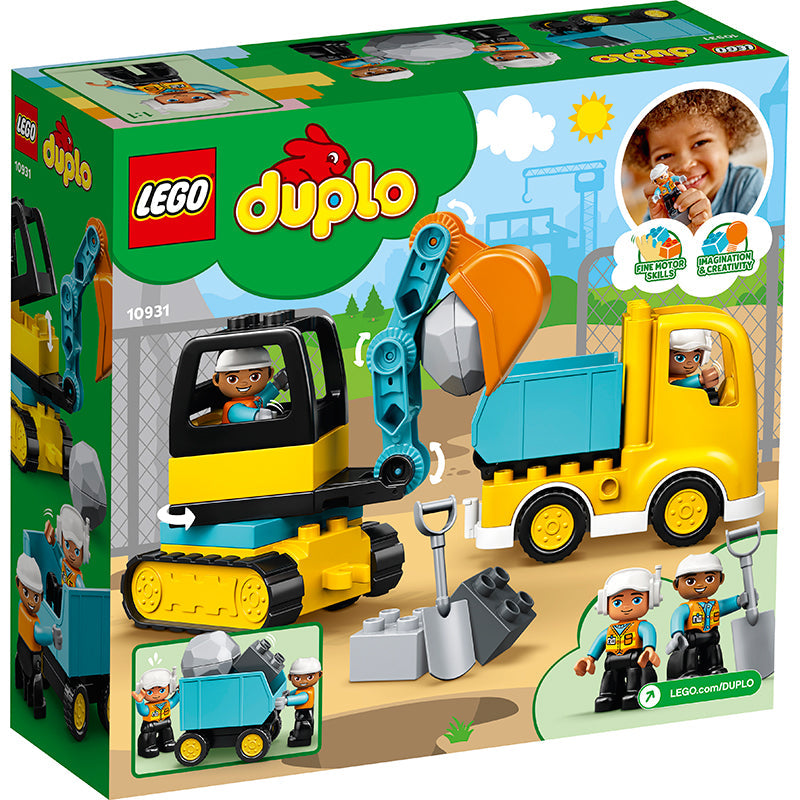 LEGO® Duplo, Lastebil og gravemaskin på belter