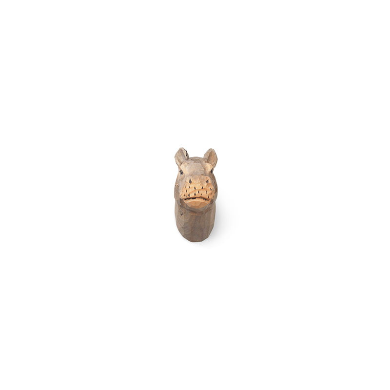 ferm Living håndlaget knagg, Wild life - Flodhest