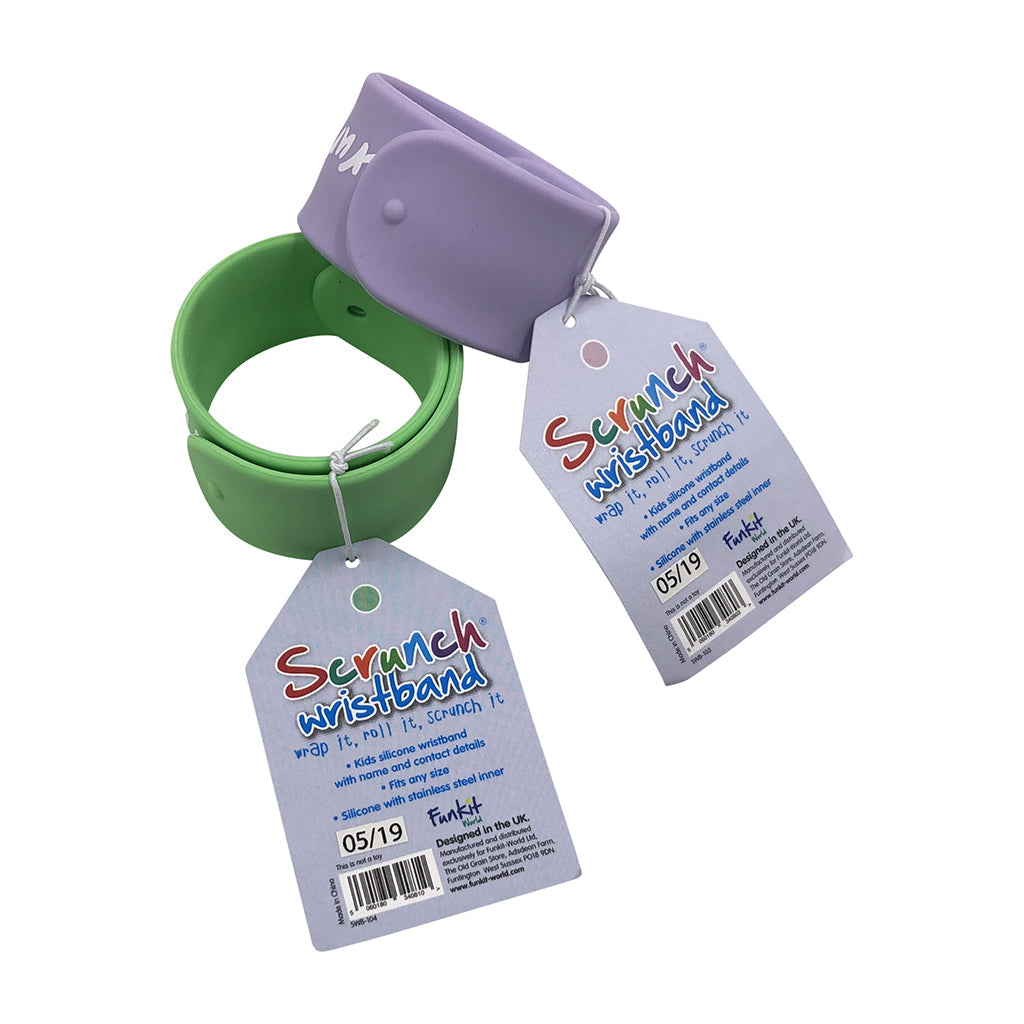Scrunch armbånd til navn, ID-armbånd - Light Dusty Purple