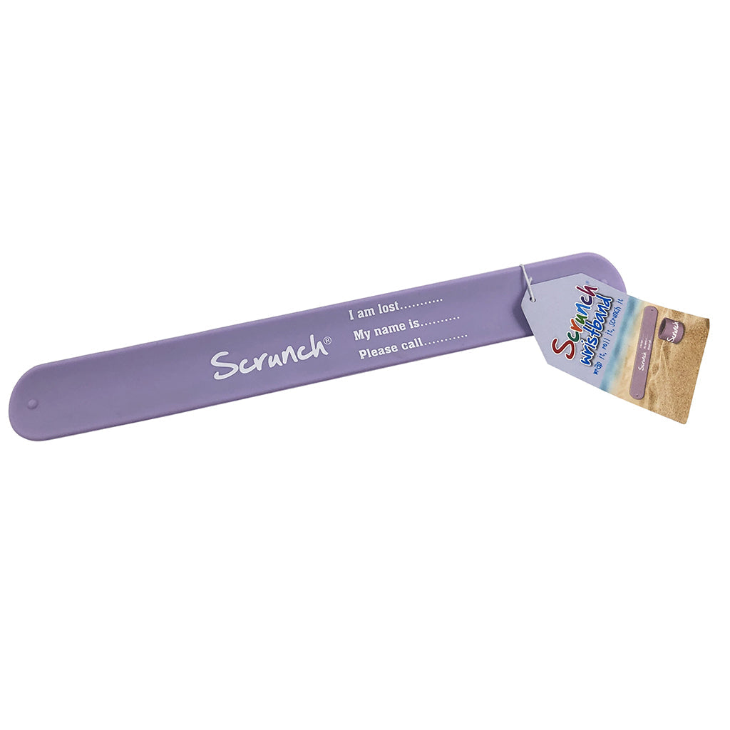 Scrunch armbånd til navn, ID-armbånd Light Dusty purple.