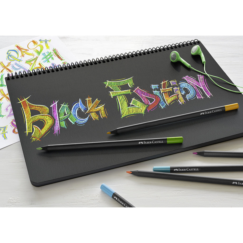 Faber-Castell, Black Edition, 12 stk fargeblyanter - ass. farger