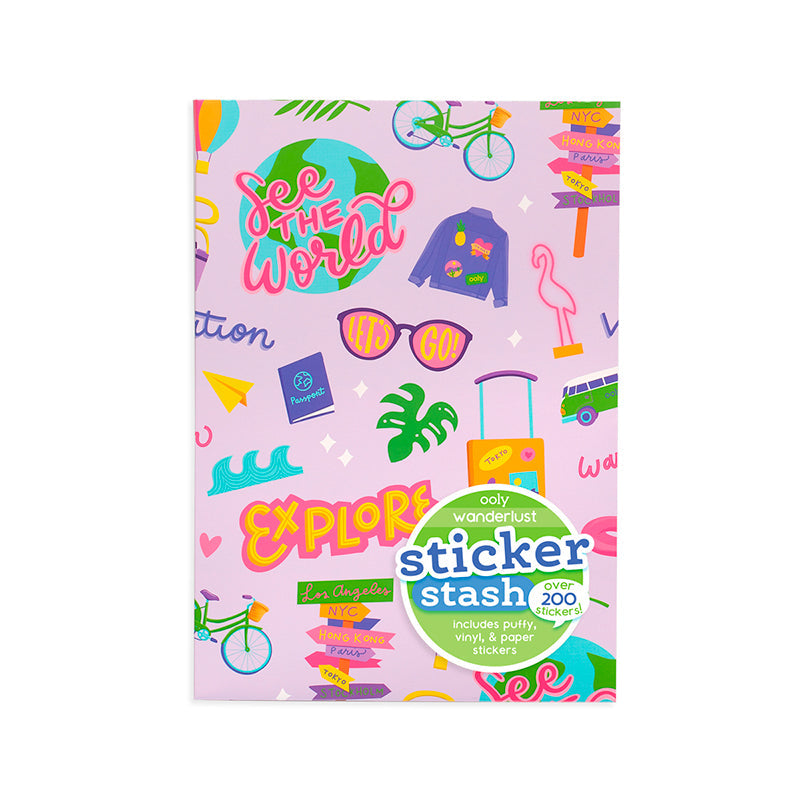 Ooly Klistremerker, Wanderlust - Over 200 stk.