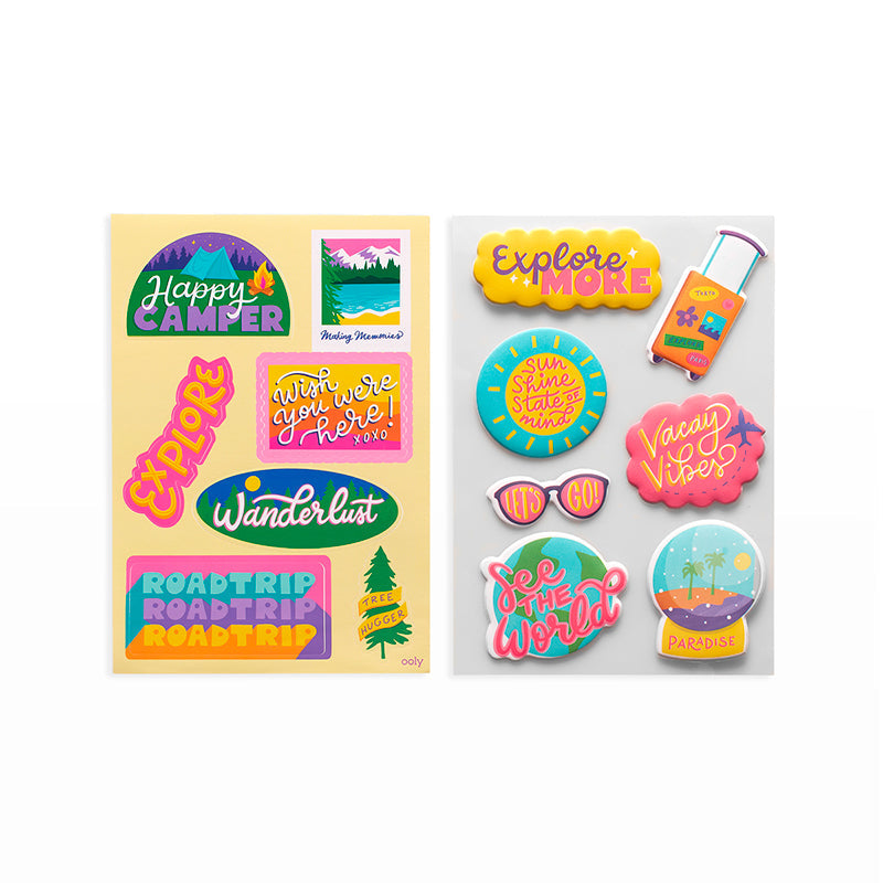 Ooly Klistremerker, Wanderlust - Over 200 stk.