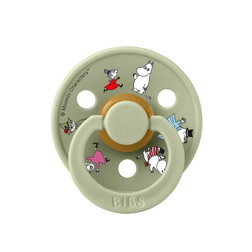 Bibs smokk i naturgummi, 2-pakning, str. 2 - Moomin - Ivory mix