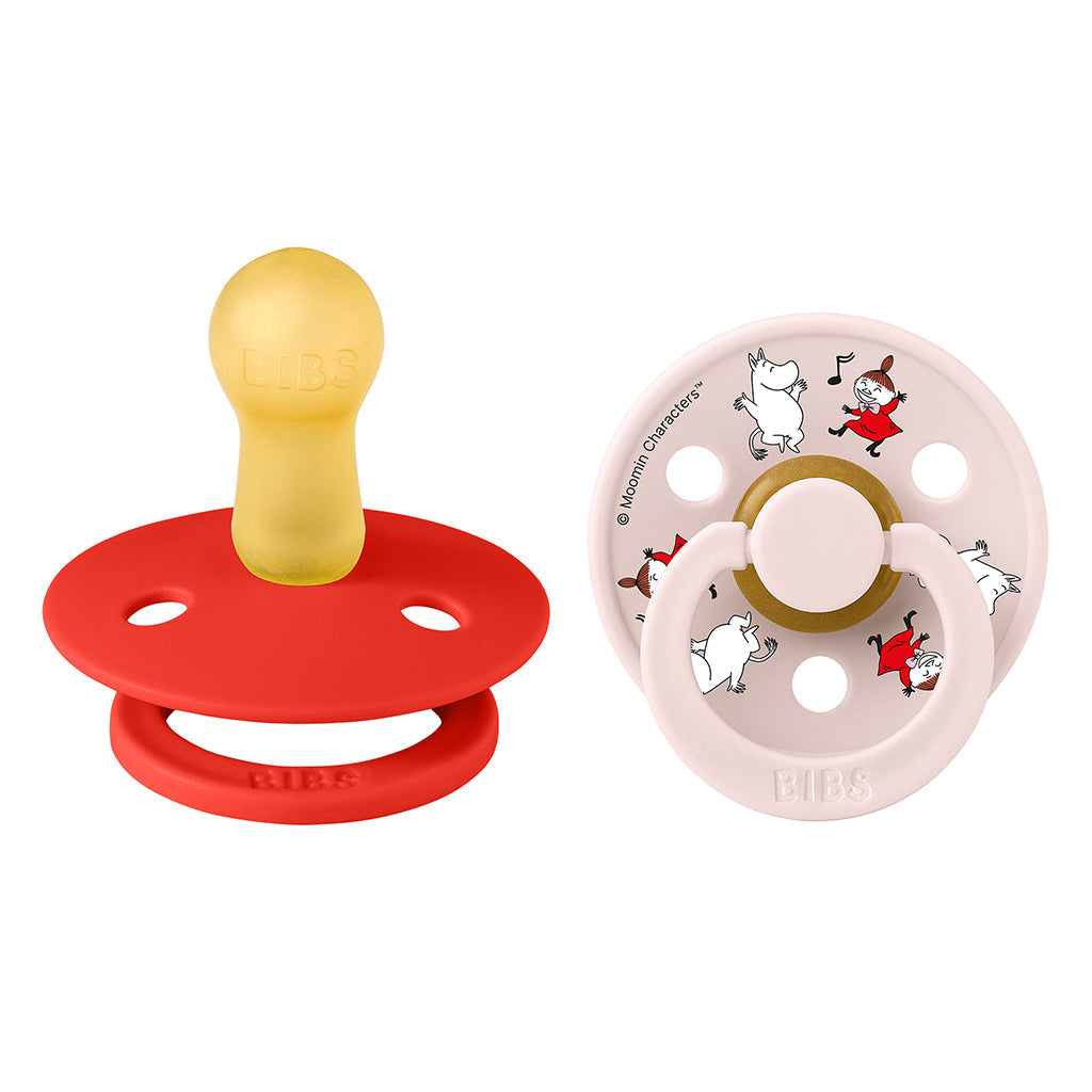 Bibs smokk i naturgummi, 2-pakning, str. 2 - Moomin, Dancing Candy - Apple mix