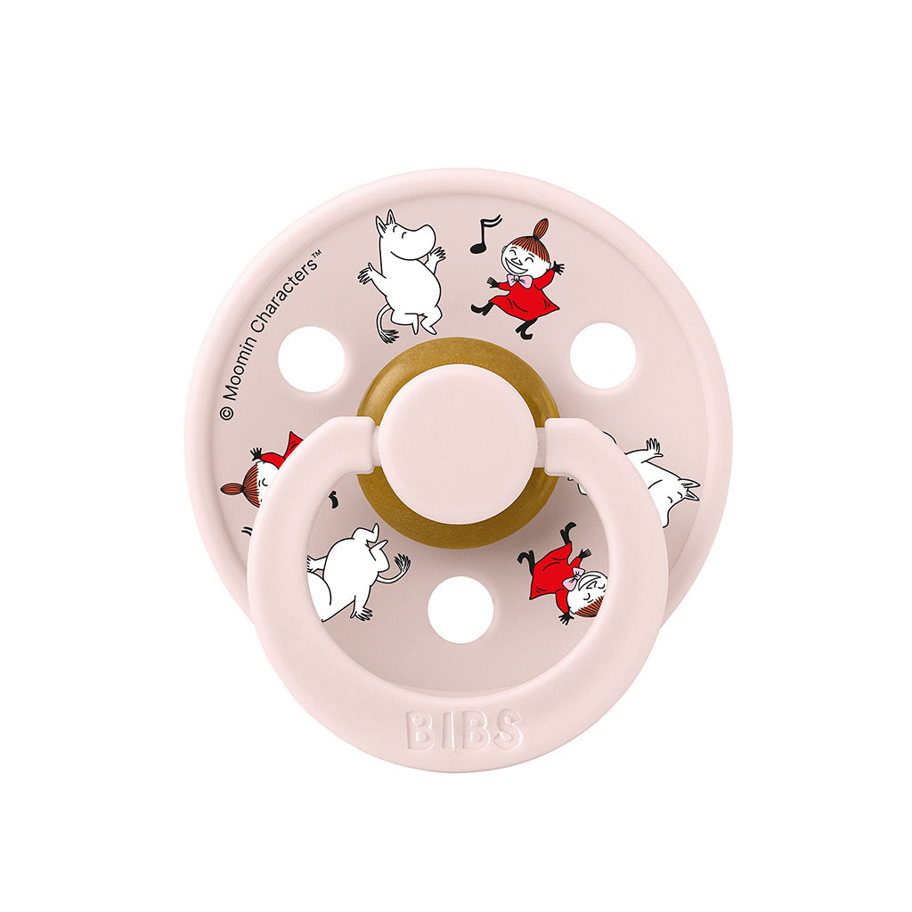 Bibs smokk i naturgummi, 2-pakning, str. 2 - Moomin, Dancing Candy - Apple mix