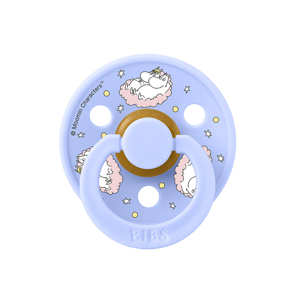 Bibs smokk i naturgummi, 2-pak, str. 2 – Moomin, Dreaming – Baby Pink mix