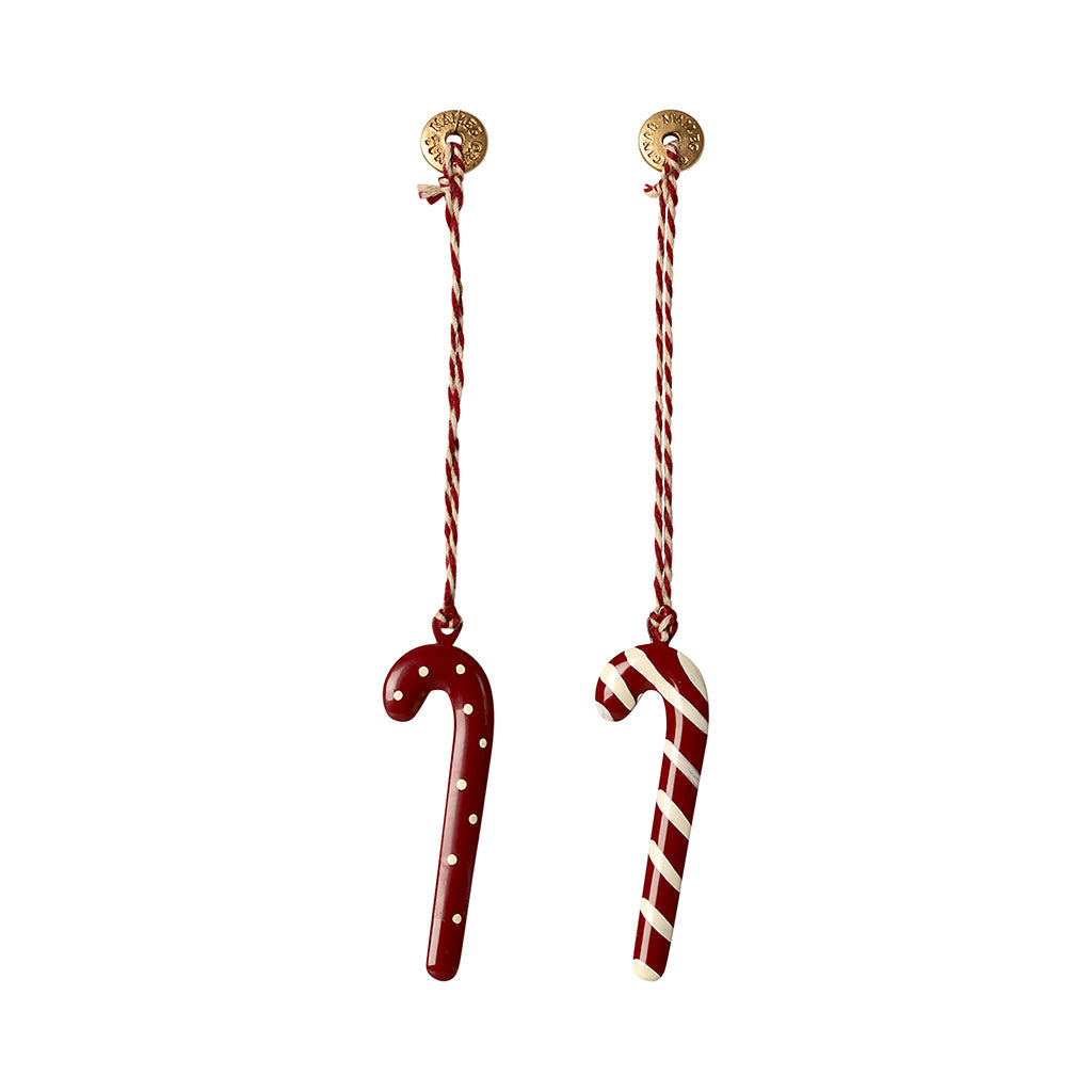 Maileg julepynt, Oppheng - Sukkerstokk i metall - 2 varianter